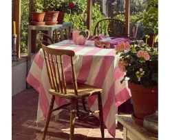 Midnatt Gaia Duk Pink/White 145x180