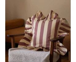 Midnatt Irene Frill Kuddfodral Apricot/Yellow 50x50