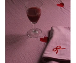 Midnatt Pink Hearts Duk 145x330