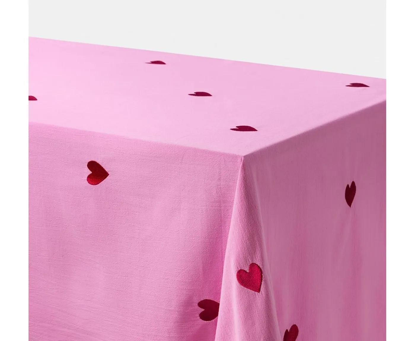 Midnatt Pink Hearts Duk 145x330