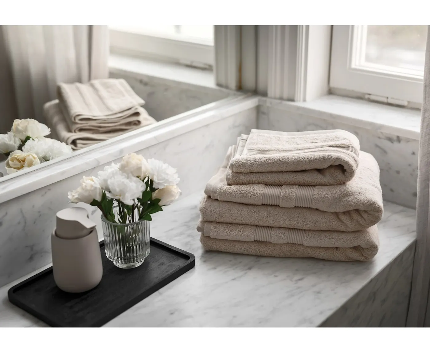 Mille Notti Fontana Handduk EKO Ivory 50x70