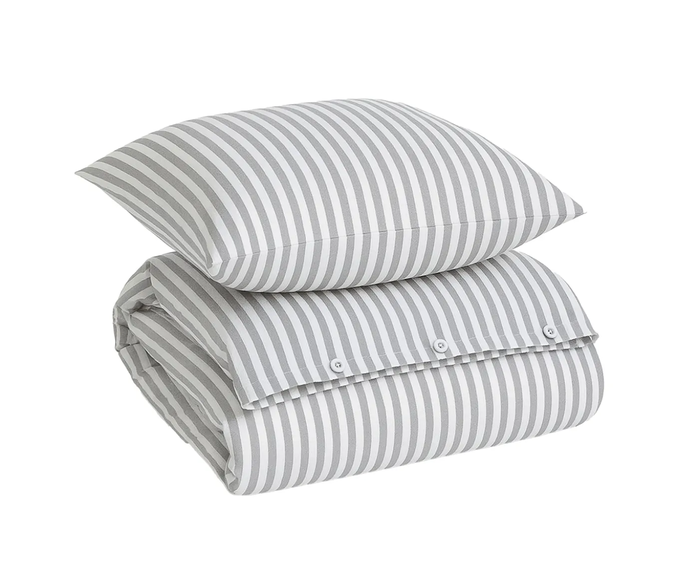 Movesgood Bamboo 2-del Påslakanset Grey Stripe
