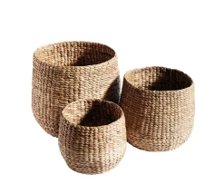 Muubs Basket Round Korg Nature 3-pack