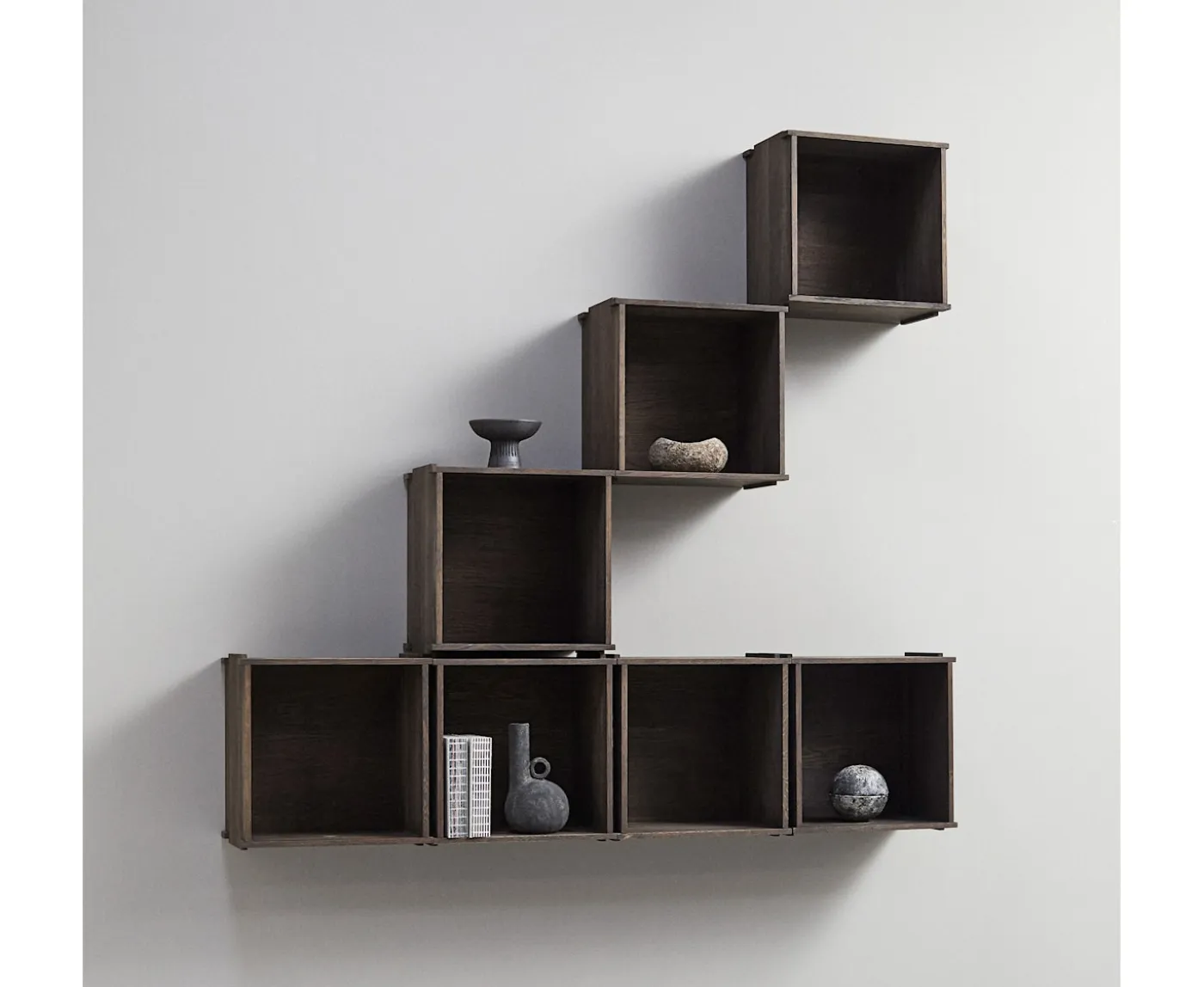 Muubs Blocks Vägghylla Smoked Oak 44x30