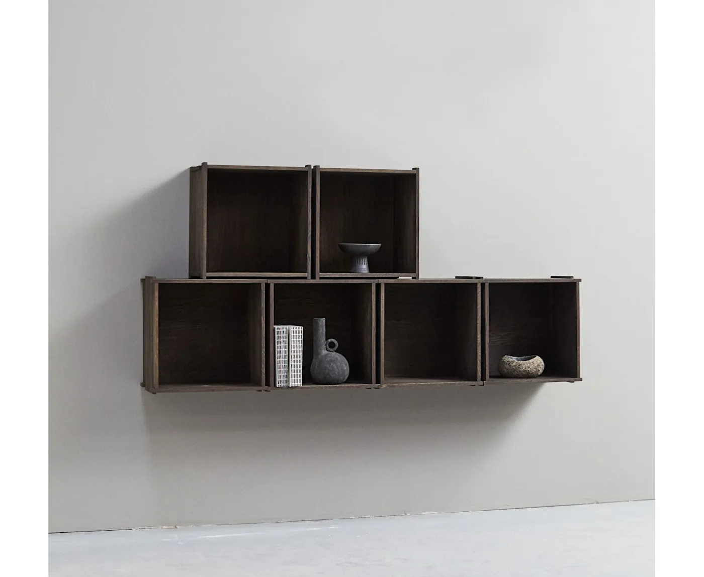 Muubs Blocks Vägghylla Smoked Oak 44x30