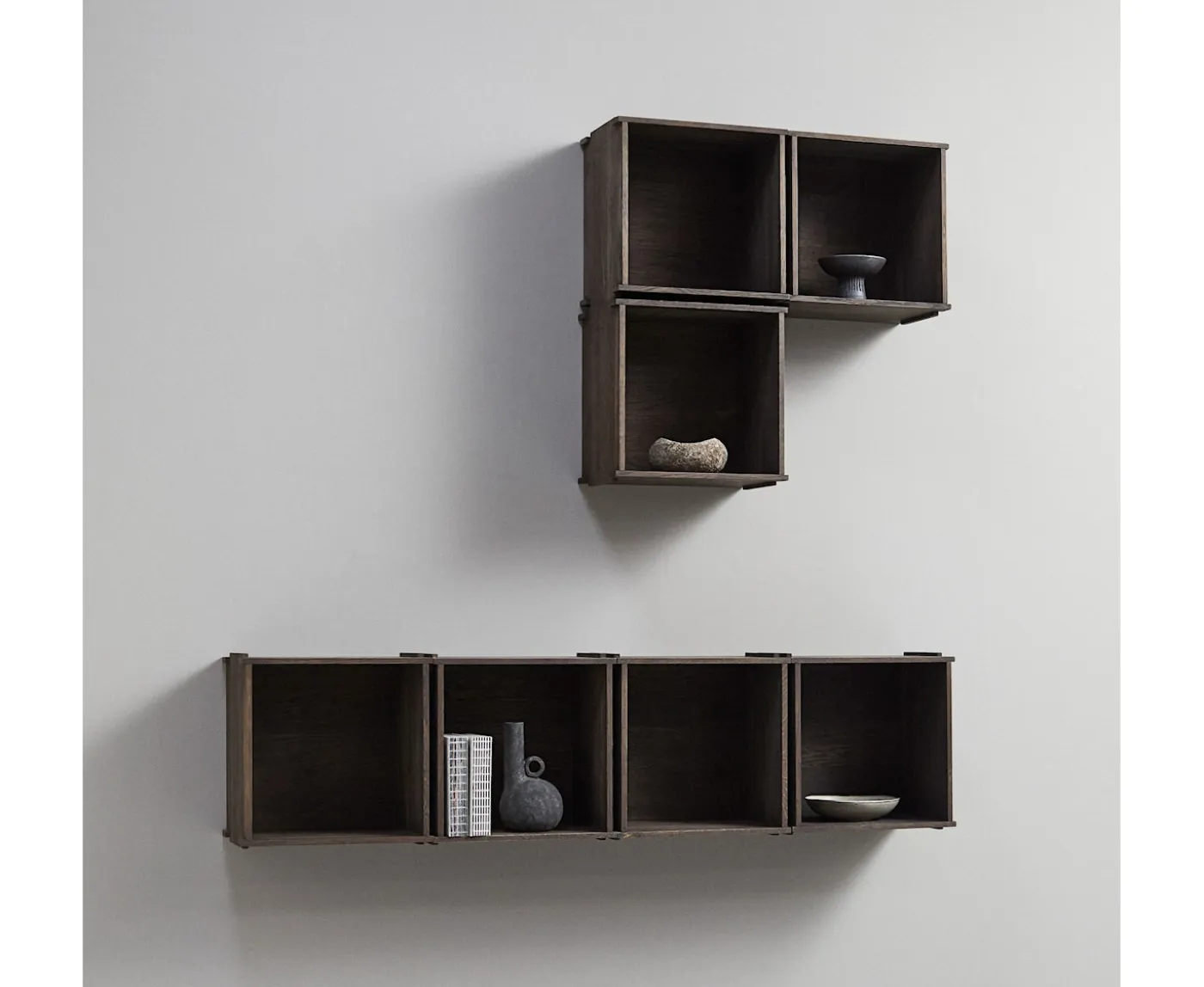 Muubs Blocks Vägghylla Smoked Oak 44x30