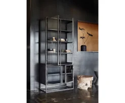 Muubs Boston Vitrinskåp Black Iron 90x200