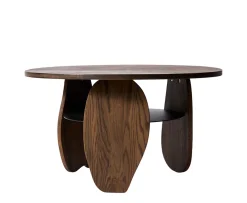 Muubs Ishi Soffbord Dark Oiled Oak/Metal Ø80
