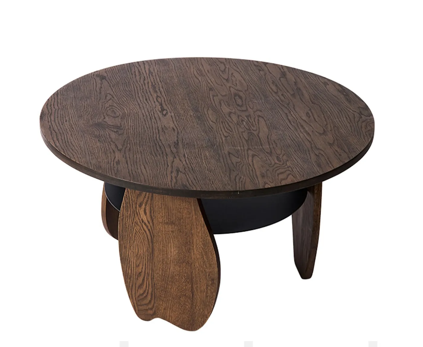 Muubs Ishi Soffbord Dark Oiled Oak/Metal Ø80