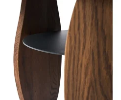 Muubs Ishi Soffbord Dark Oiled Oak/Metal Ø80