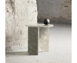 Muubs Verde Sidebord Cream Marble Ø40