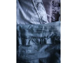 NG Baby Mood Volang Påslakanset Linne Graphite Grey 80x70