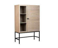 Nordic Home Almina Highboard Vitoljad Ek/Svart