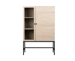 Nordic Home Almina Highboard Vitoljad Ek/Svart