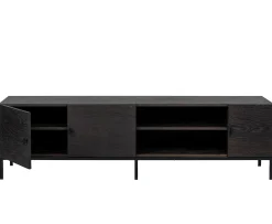 Nordic Home Almina TV-Bänk Brunbetsad Ek/Svart
