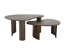 Nordic Home Carolin Satsbord Mörkbrun 2-pack