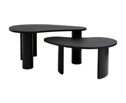 Nordic Home Carolin Satsbord Svart 2-pack