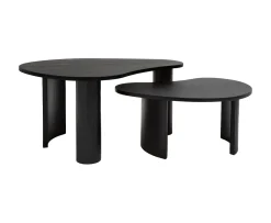 Nordic Home Carolin Satsbord Svart 2-pack