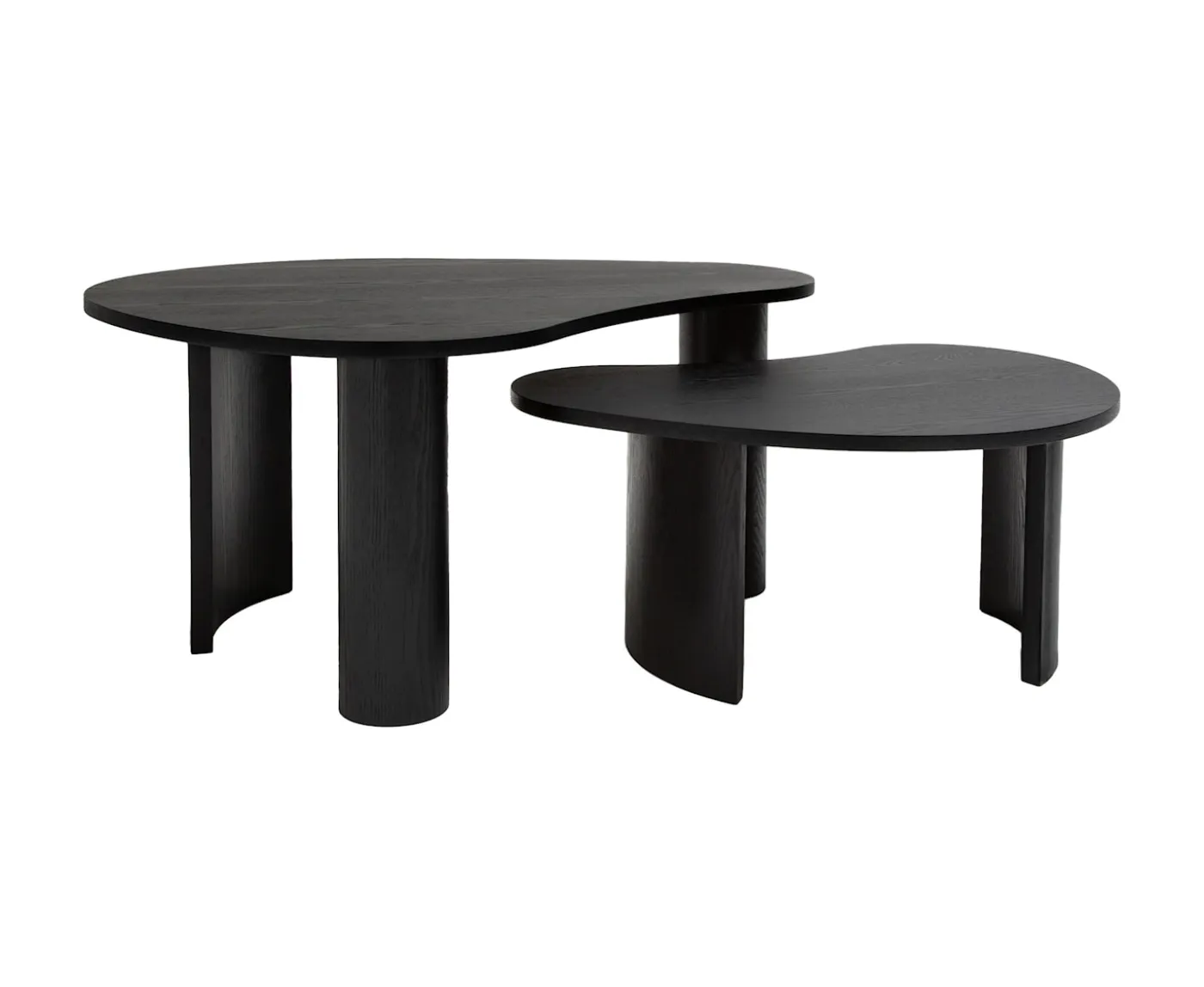 Nordic Home Carolin Satsbord Svart 2-pack