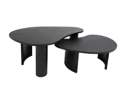 Nordic Home Carolin Satsbord Svart 2-pack