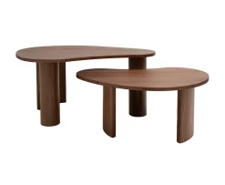 Nordic Home Carolin Satsbord Valnöt 2-pack