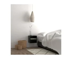Nordic Home Eden Vägghängt Sängbord Svart
