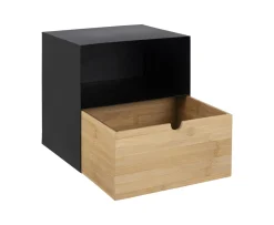 Nordic Home Eden Vägghängt Sängbord Svart/Bambu