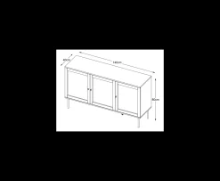 Nordic Home Elin Sideboard Black 140cm