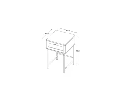 Nordic Home Elin Sängbord Black 70cm
