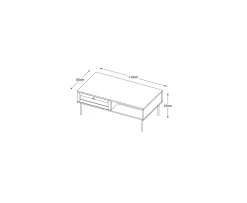 Nordic Home Elin Soffbord Black 110cm