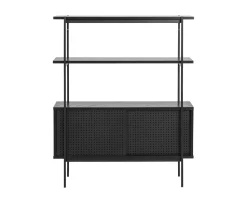 Nordic Home Evelyn Bokhylla Svart 114cm