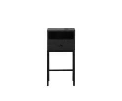 Nordic Home Ezra Sängbord Svartbetsad Ek 70cm