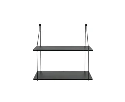 Nordic Home Hudson Vägghylla Svart 38cm