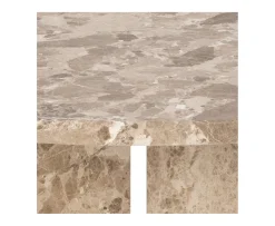 Nordic Home Ilex Soffbord Beige Marmor Ø90