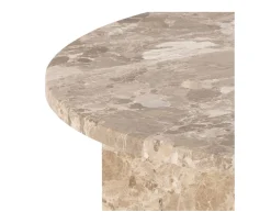 Nordic Home Ilex Soffbord Beige Marmor Ø90