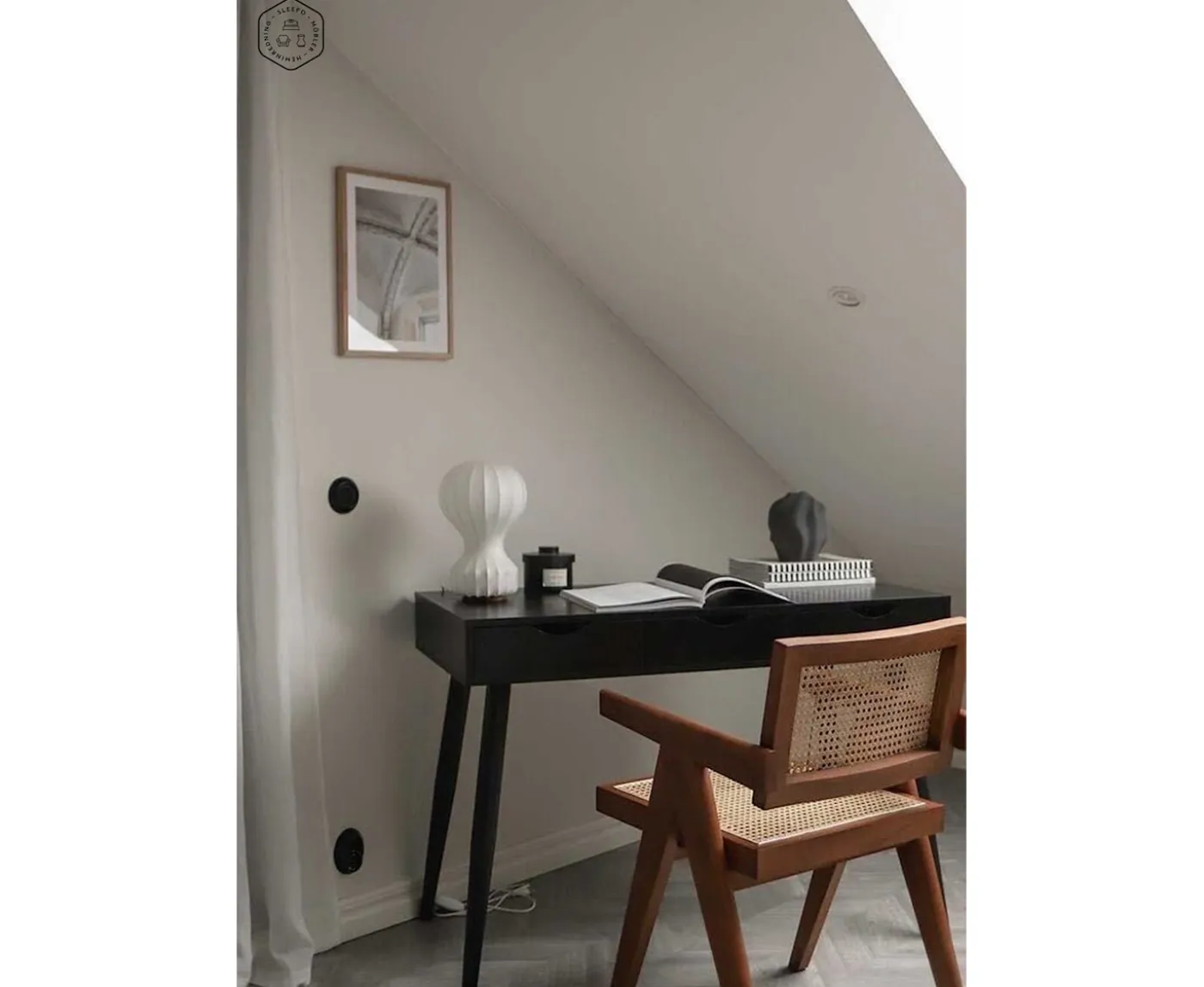 Nordic Home Molly Skrivbord Svart 110cm