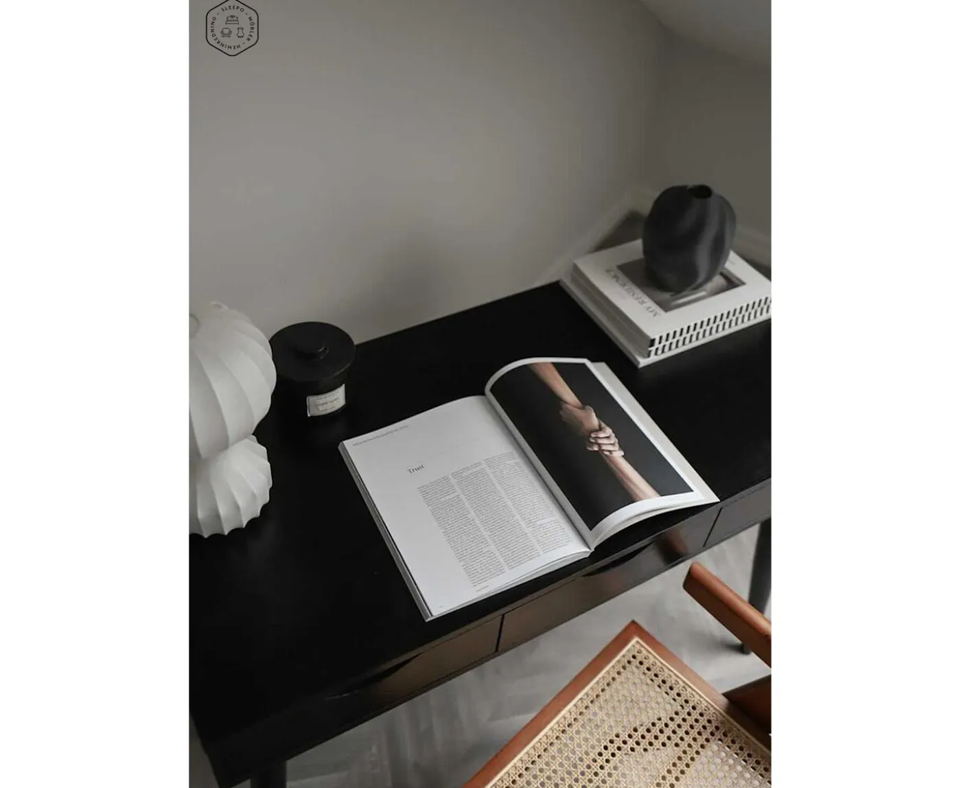 Nordic Home Molly Skrivbord Svart 110cm