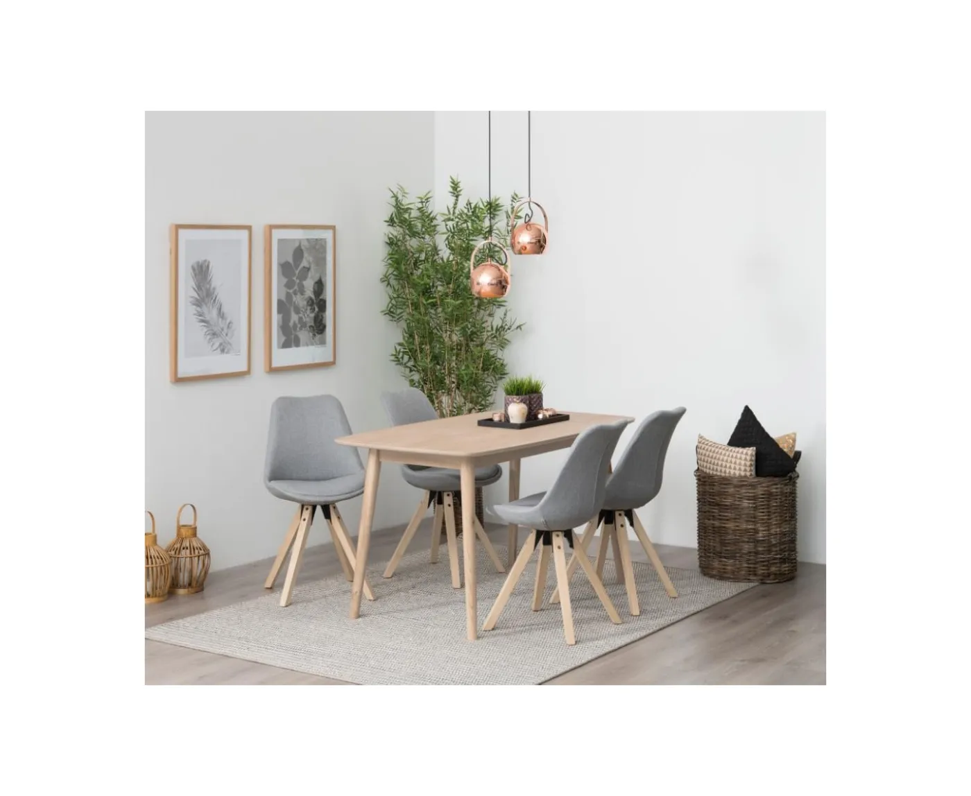 Nordic Home Nicki Matbord Vitpigmenterad Ek 150cm