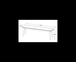 Nordic Home Sofia Bänk Natural Oak 150cm