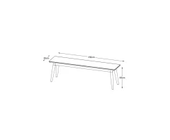 Nordic Home Sofia Bänk Smoked Oak 150cm