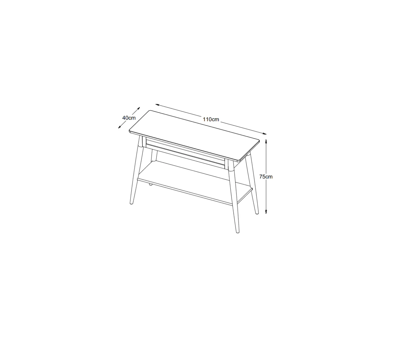Nordic Home Sofia Konsolbord Natural Oak 110cm