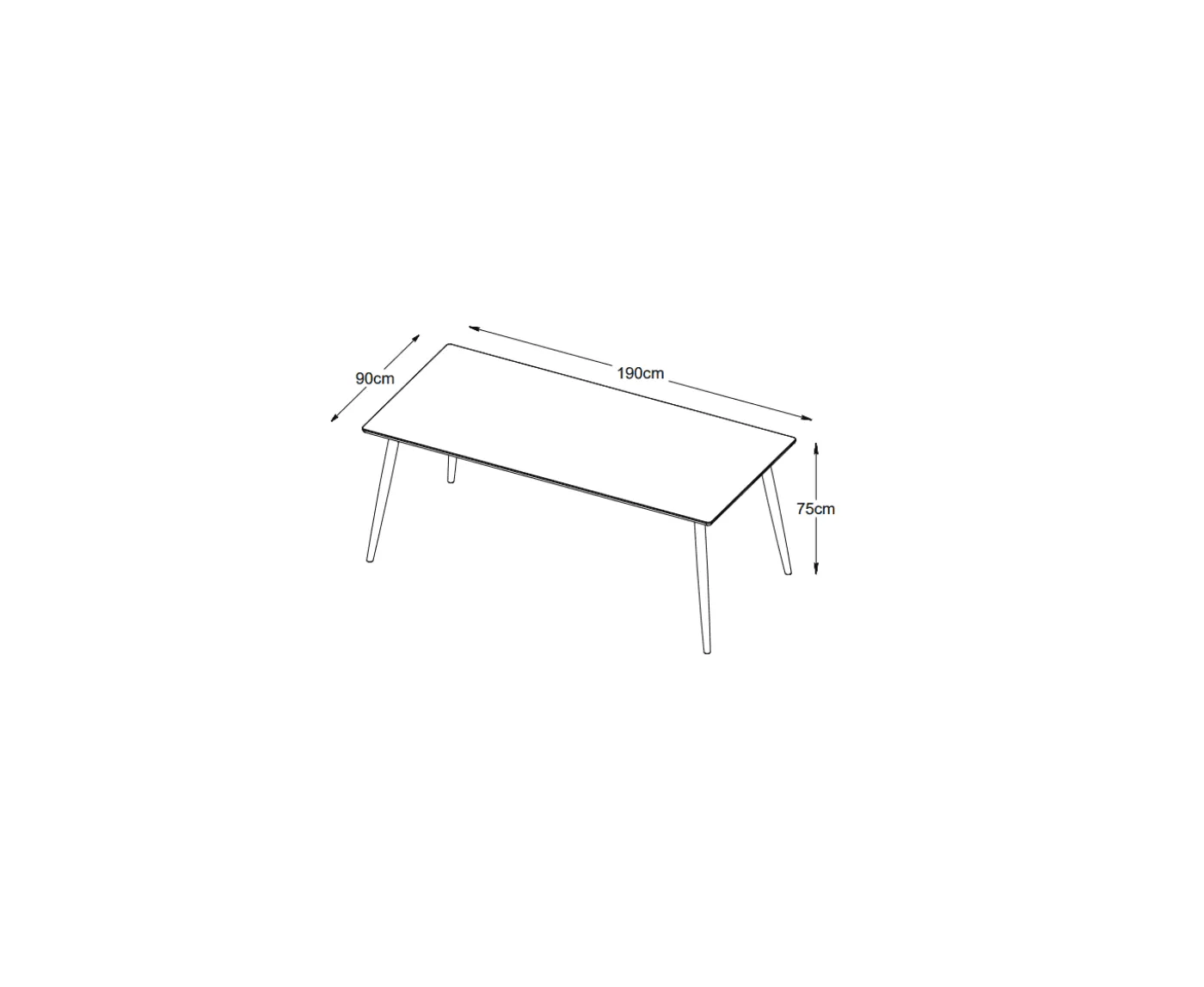 Nordic Home Sofia Matbord Natural Oak 190cm