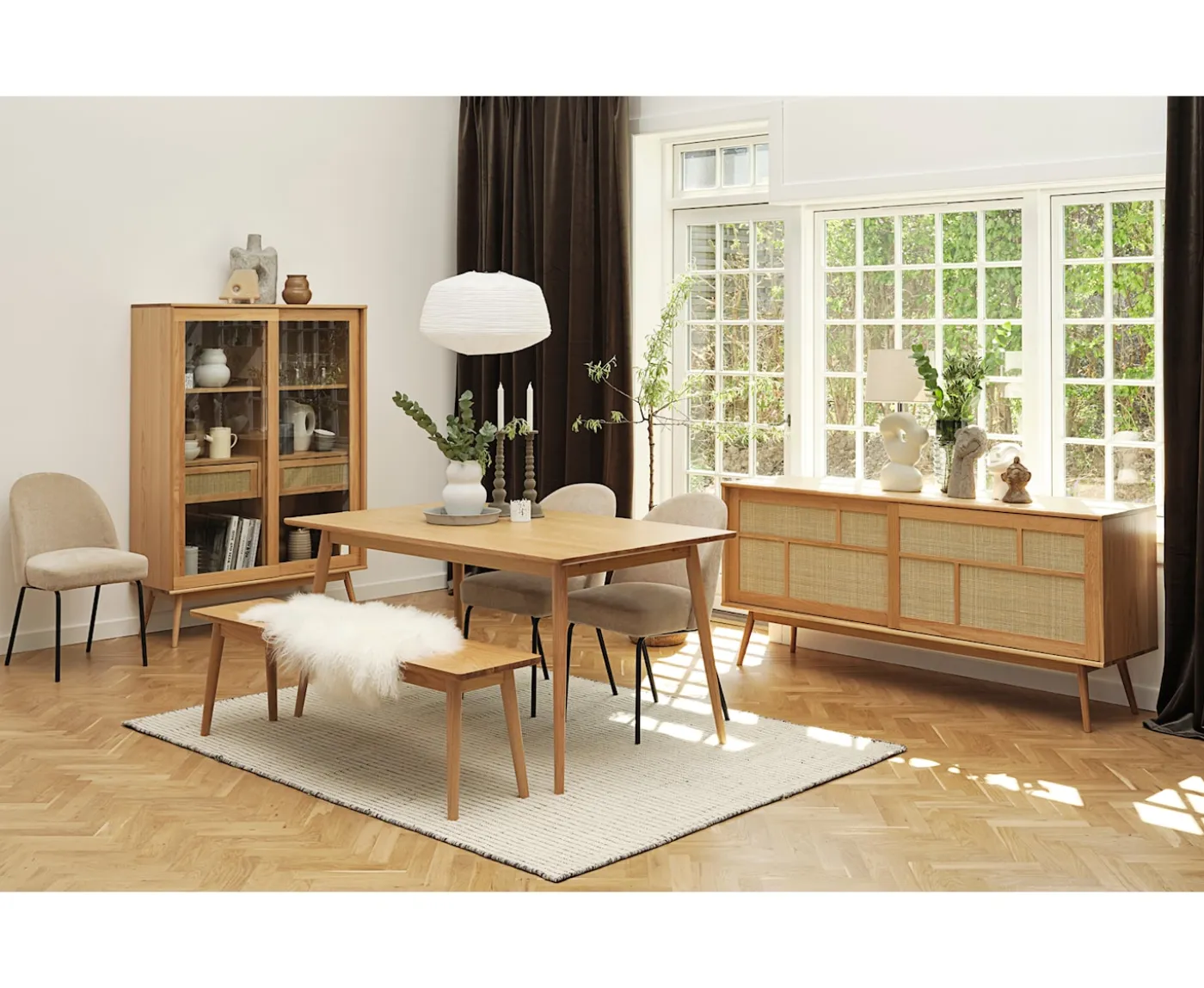 Nordic Home Sofia Sideboard Natural Oak 180cm