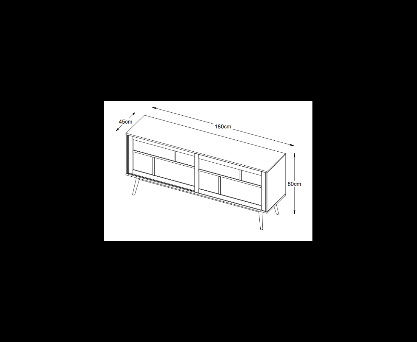 Nordic Home Sofia Sideboard Natural Oak 180cm