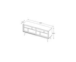 Nordic Home Sofia Sideboard Smoked Oak 180cm