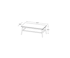 Nordic Home Sofia Soffbord Natural Oak 60x120