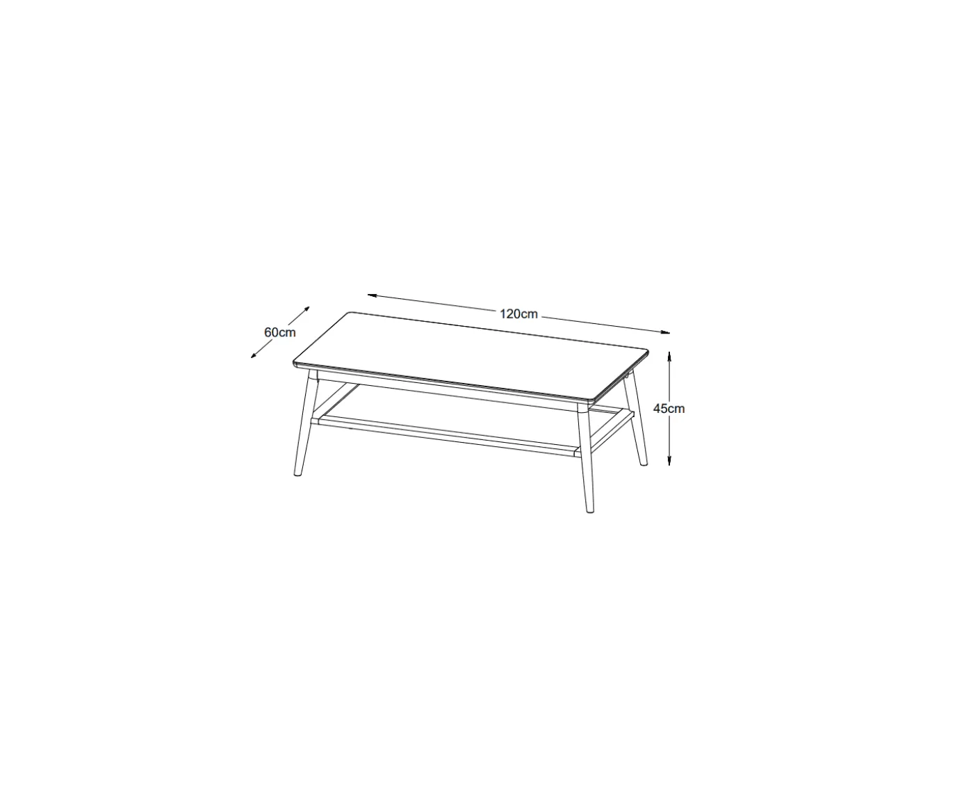 Nordic Home Sofia Soffbord Natural Oak 60x120