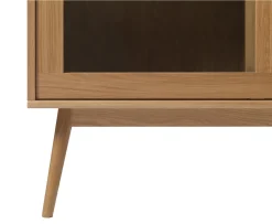 Nordic Home Sofia Vitrinskåp Natural Oak 160cm