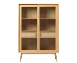 Nordic Home Sofia Vitrinskåp Natural Oak 160cm