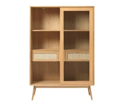 Nordic Home Sofia Vitrinskåp Natural Oak 160cm